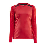 Pro Control Impact Ls Tee W - Red/Black - Front