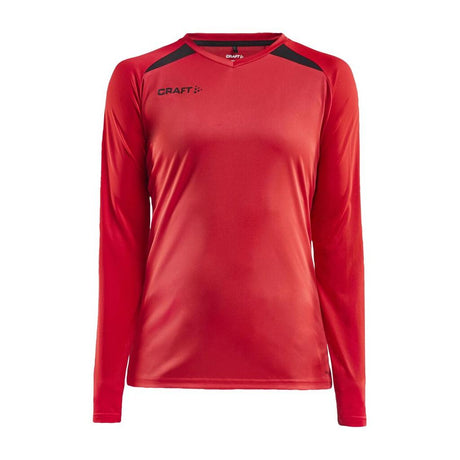Pro Control Impact Ls Tee W - Red/Black - Front
