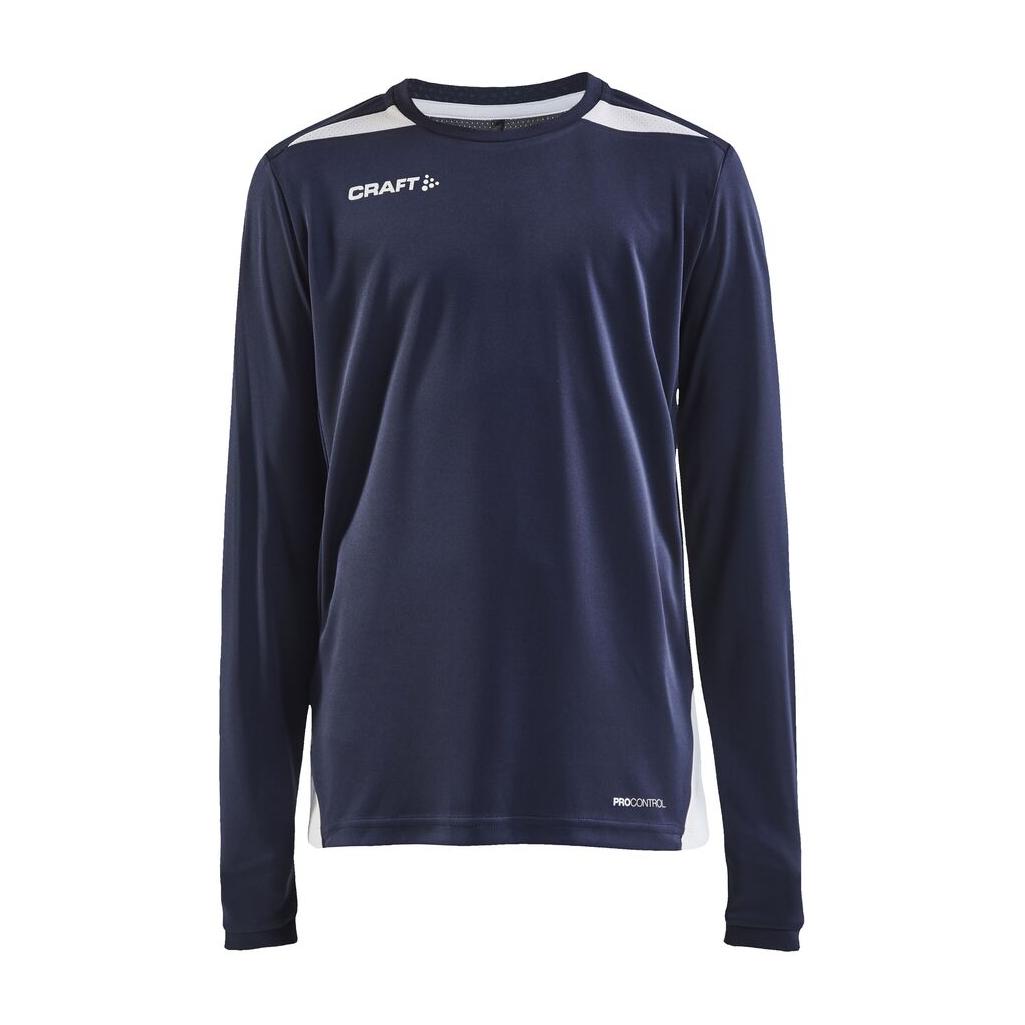Pro Control Impact Ls Tee Jr - Navy/White - Front