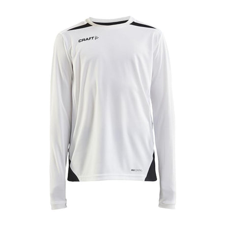 Pro Control Impact Ls Tee Jr - White/Black - Front