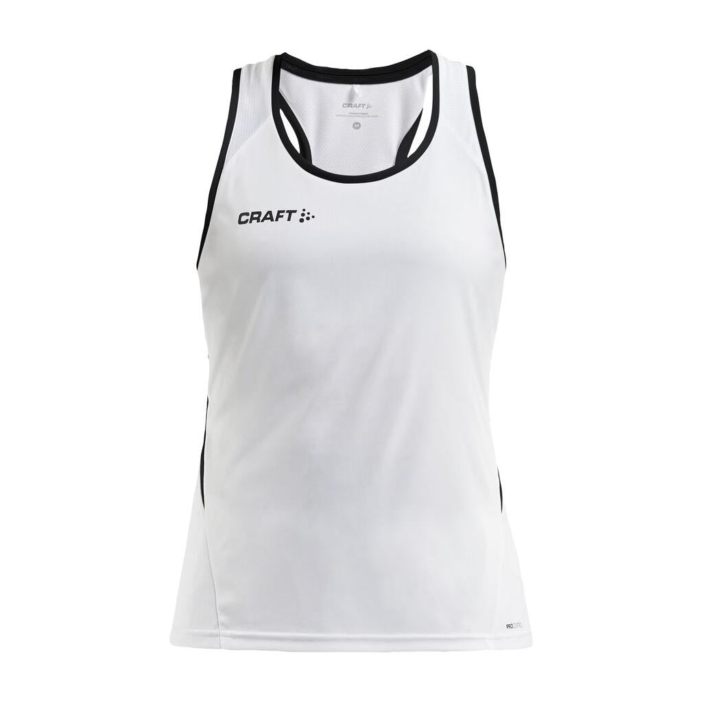 Pro Control Impact Singlet W - White/Black - Front