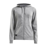 Community Fz Hoodie W - Grey Melange - Front