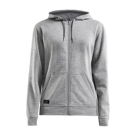 Community Fz Hoodie W - Grey Melange - Front