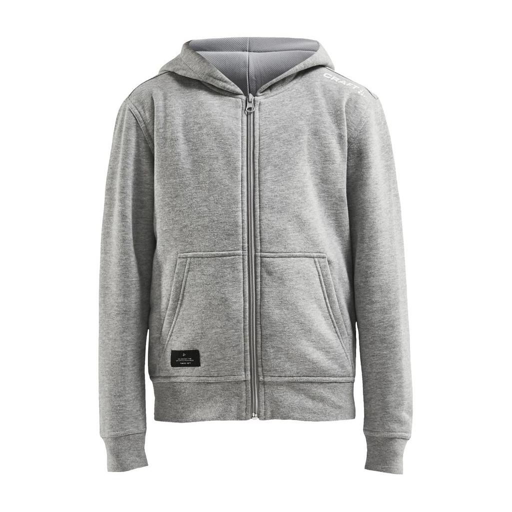 Community Fz Hoodie Jr - Grey Melange - Front