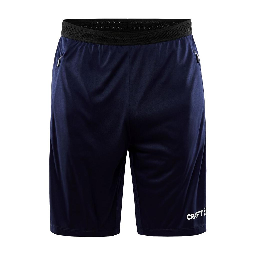 Evolve Zip Pocket Shorts M - Navy - Front