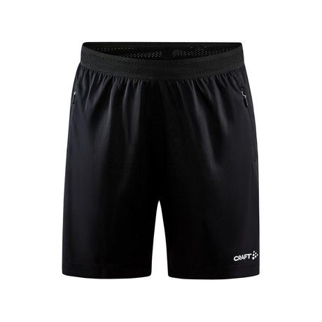 Evolve Zip Pocket Shorts W - Black - Front