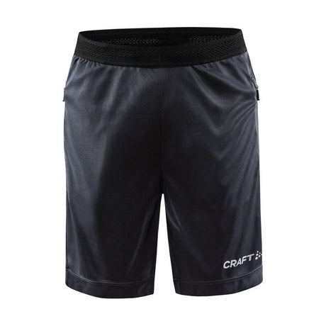 Evolve Zip Pocket Shorts Jr - Dark Grey - Front