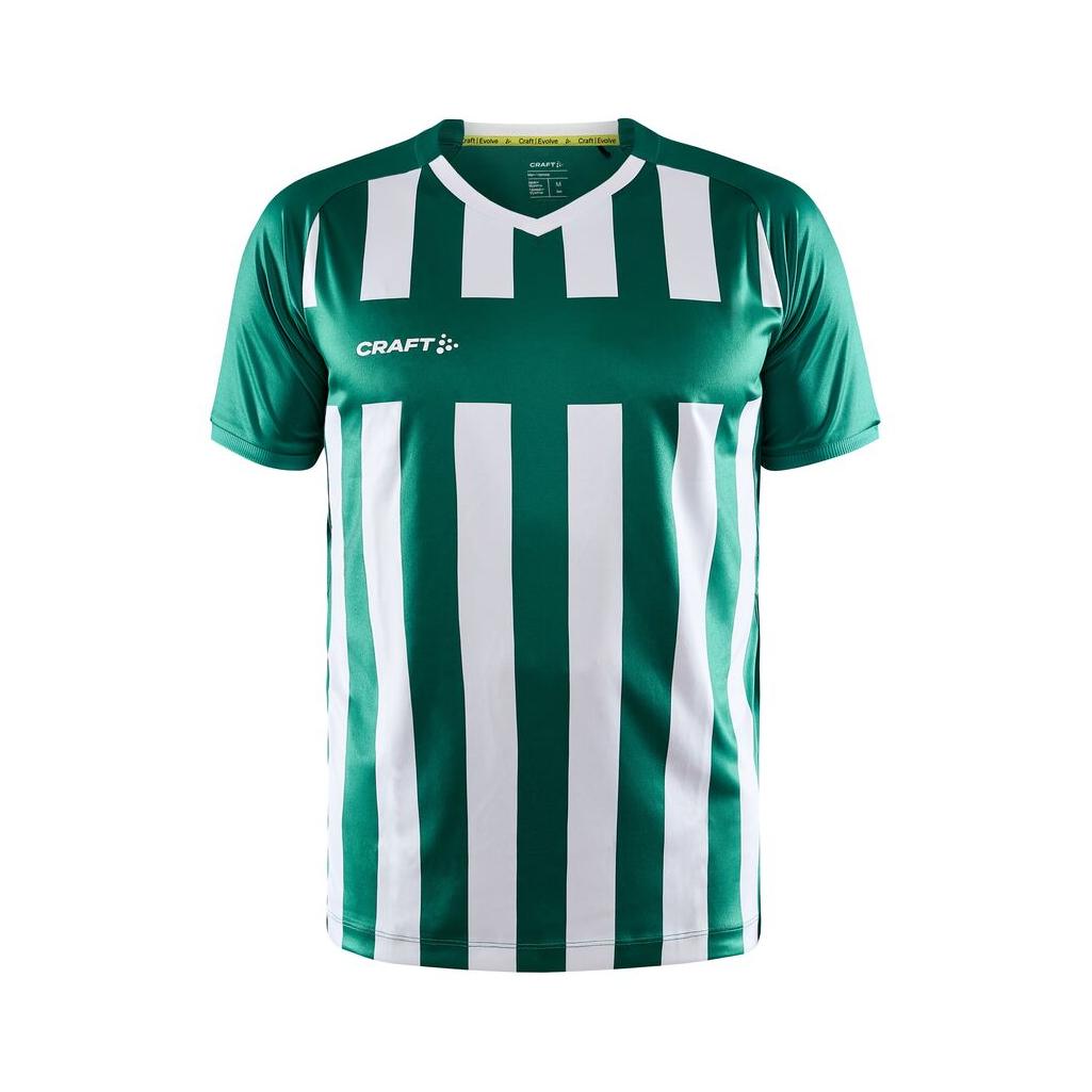 Progress 2.0 Stripe Jersey M - Green/White - Front