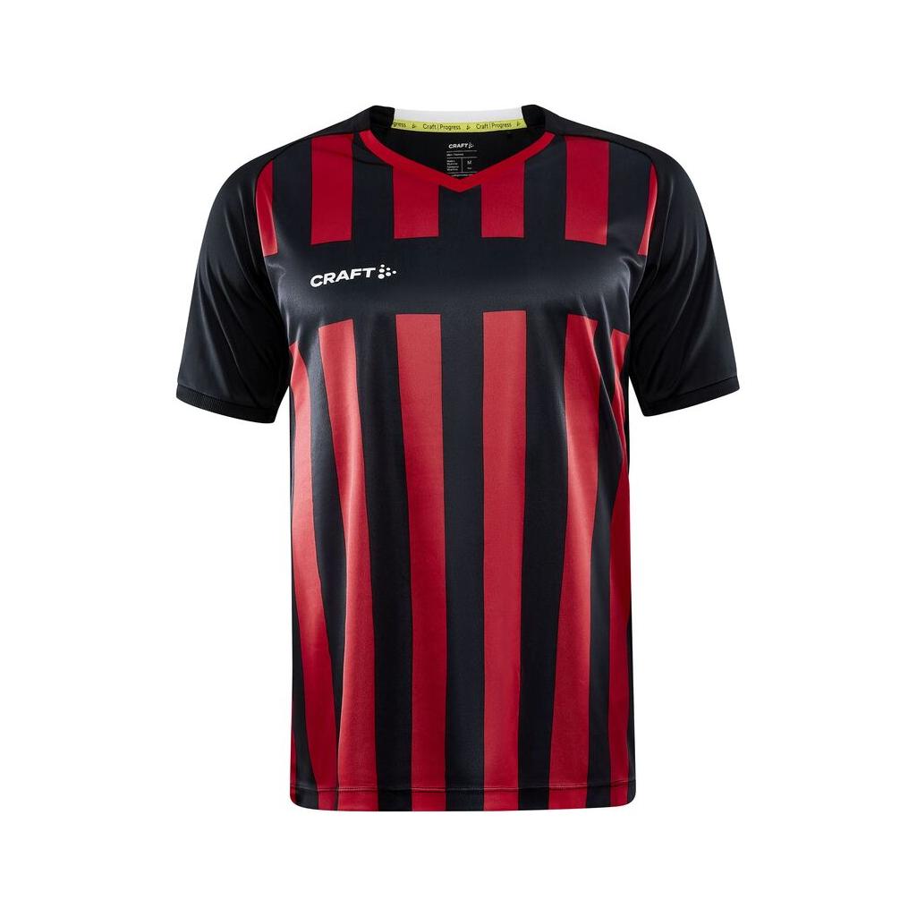 Progress 2.0 Stripe Jersey M - Black/Bright Red - Front