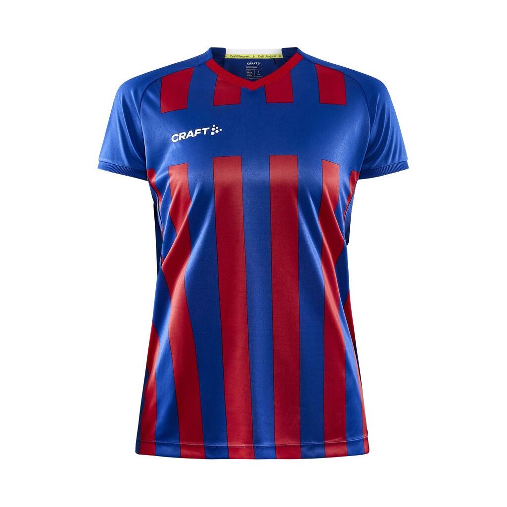 Progress 2.0 Stripe Jersey W - Club Cobolt/Bright Red - Front