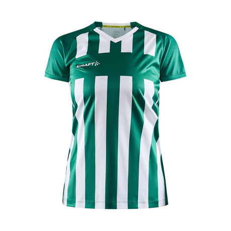 Progress 2.0 Stripe Jersey W - Green/White - Front