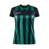 Progress 2.0 Stripe Jersey W - Black/Green - Front