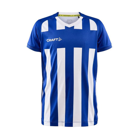 Progress 2.0 Stripe Jersey Jr - Club Cobolt/White - Front