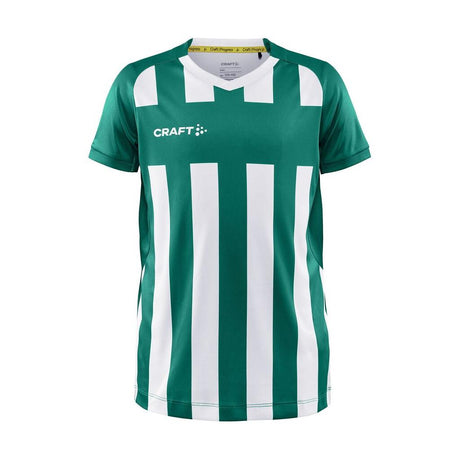 Progress 2.0 Stripe Jersey Jr - Green/White - Front