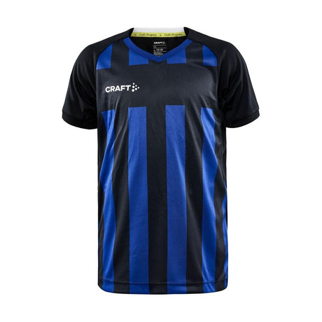 Progress 2.0 Stripe Jersey Jr - Black/Club Cobolt - Front