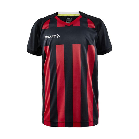 Progress 2.0 Stripe Jersey Jr - Black/Bright Red - Front