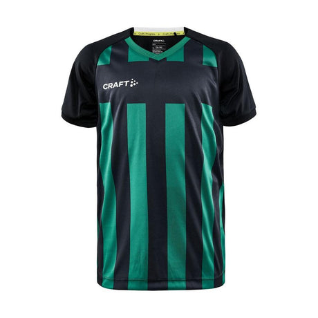 Progress 2.0 Stripe Jersey Jr - Black/Green - Front