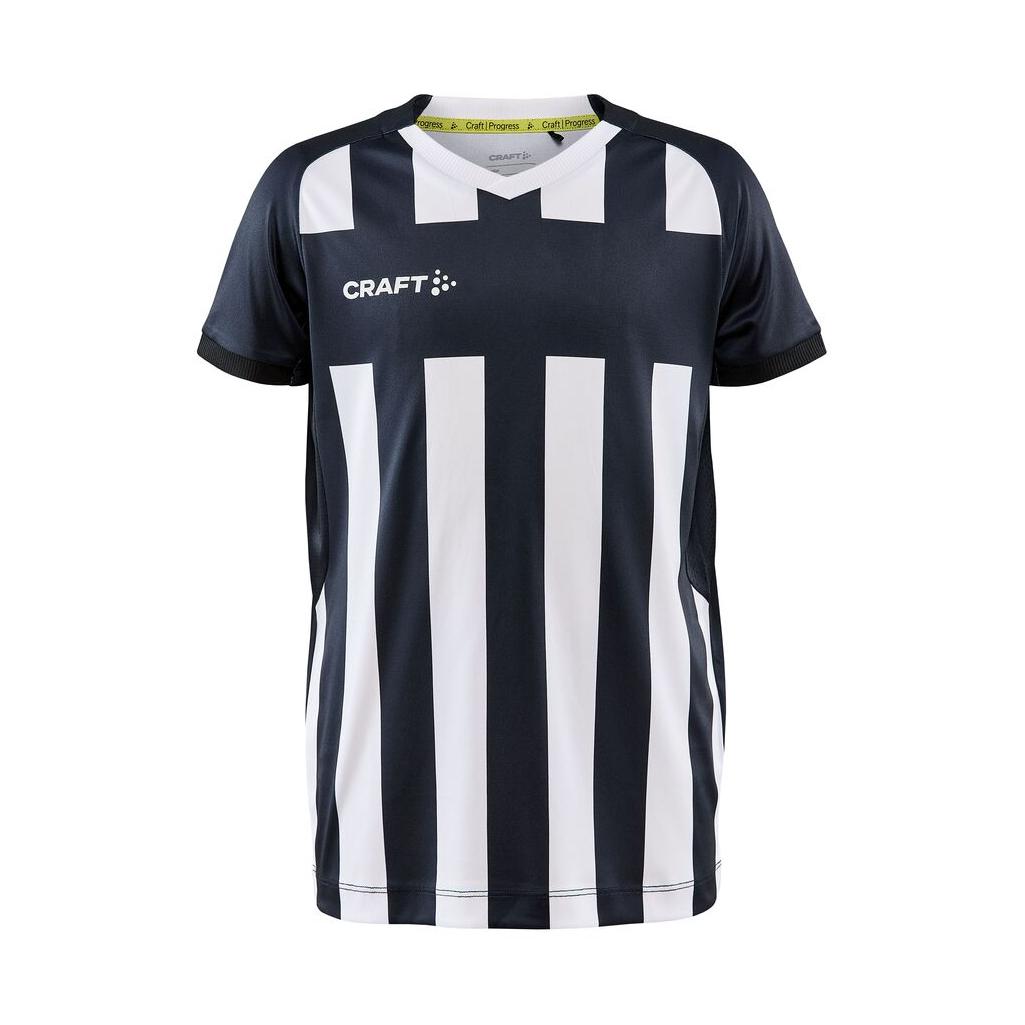 Progress 2.0 Stripe Jersey Jr - Black/White - Front