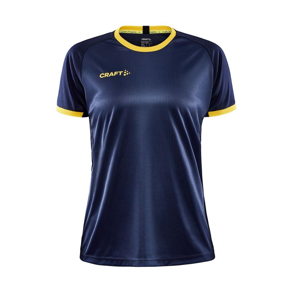 Progress 2.0 Graphic Jersey W - Navy/Yellow - Front