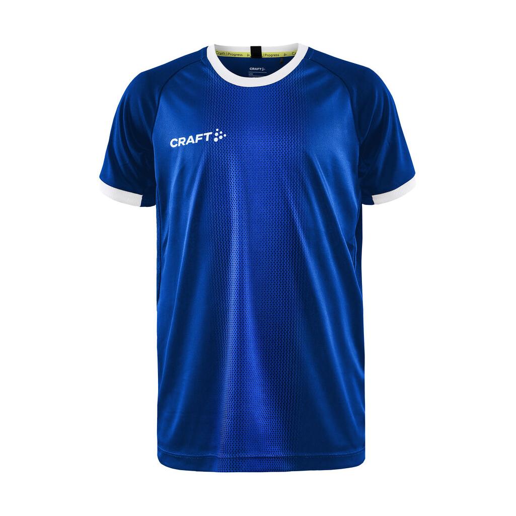 Progress 2.0 Graphic Jersey Jr - Club Cobolt/White - Front