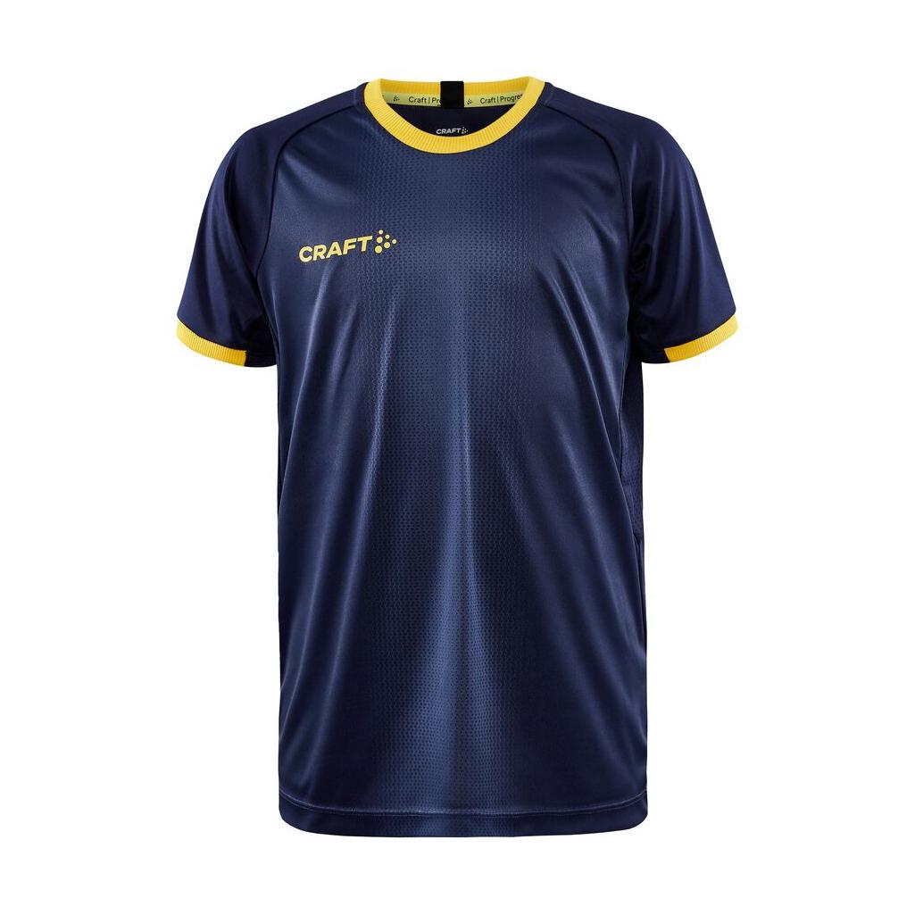 Progress 2.0 Graphic Jersey Jr - Navy/Yellow - Front