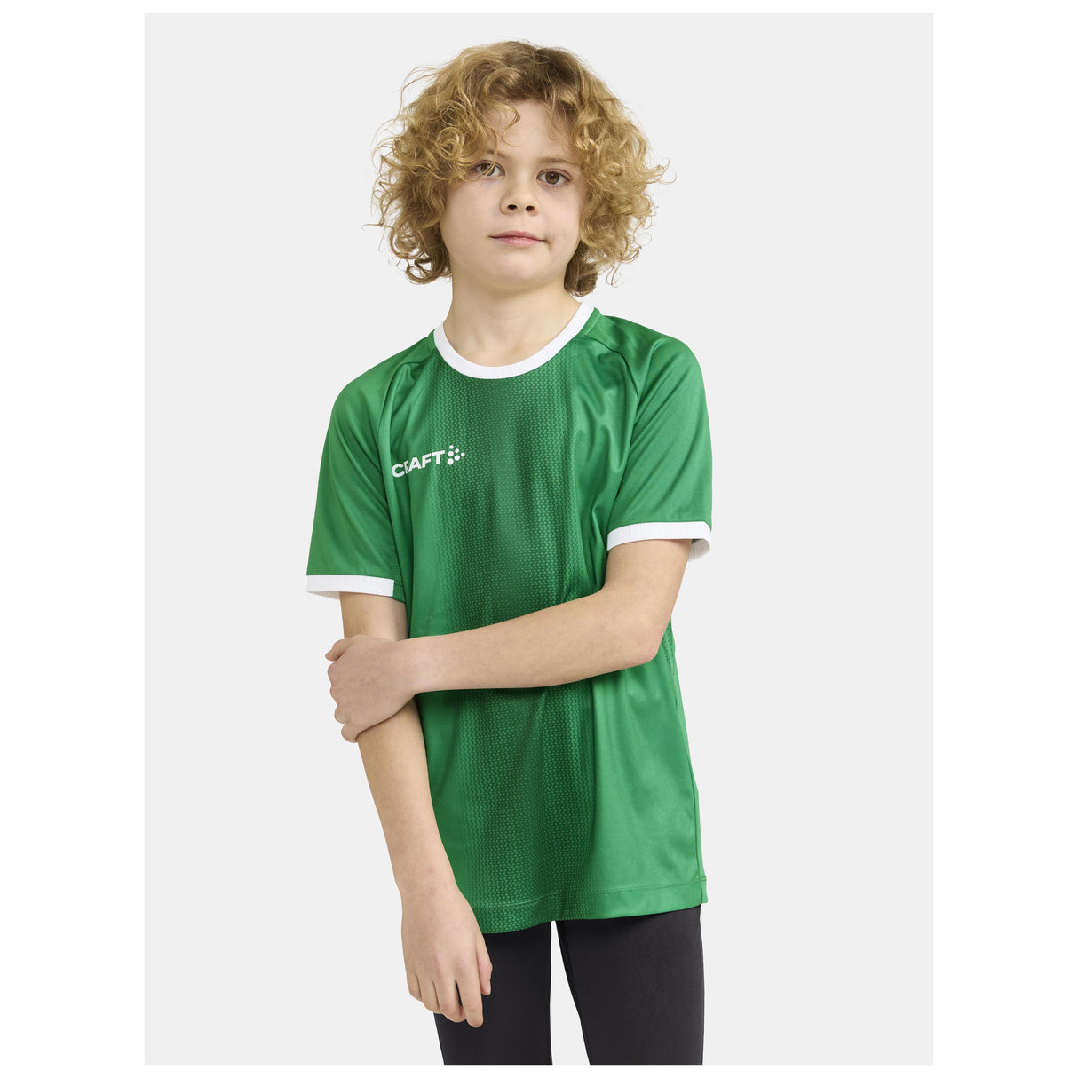 Progress 2.0 Graphic Jersey Jr - Green/White - Closeup 1