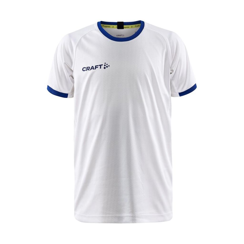 Progress 2.0 Graphic Jersey Jr - White/Club Cobolt - Front