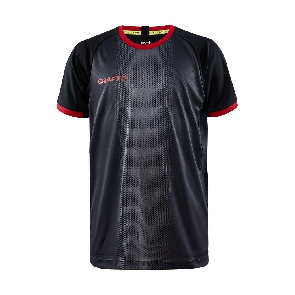 Progress 2.0 Graphic Jersey Jr - Black/Bright Red - Front