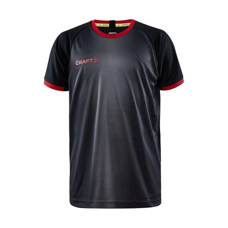 Progress 2.0 Graphic Jersey Jr - Black/Bright Red - Front