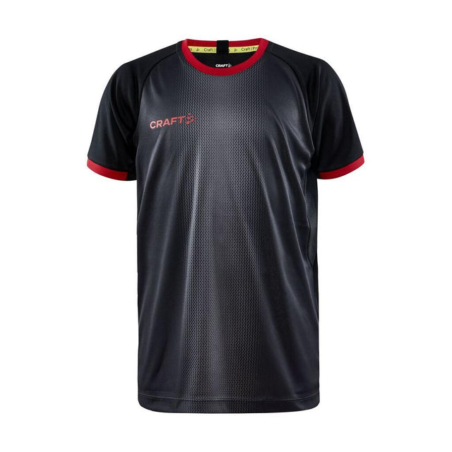 Progress 2.0 Graphic Jersey Jr - Black/Bright Red - Front