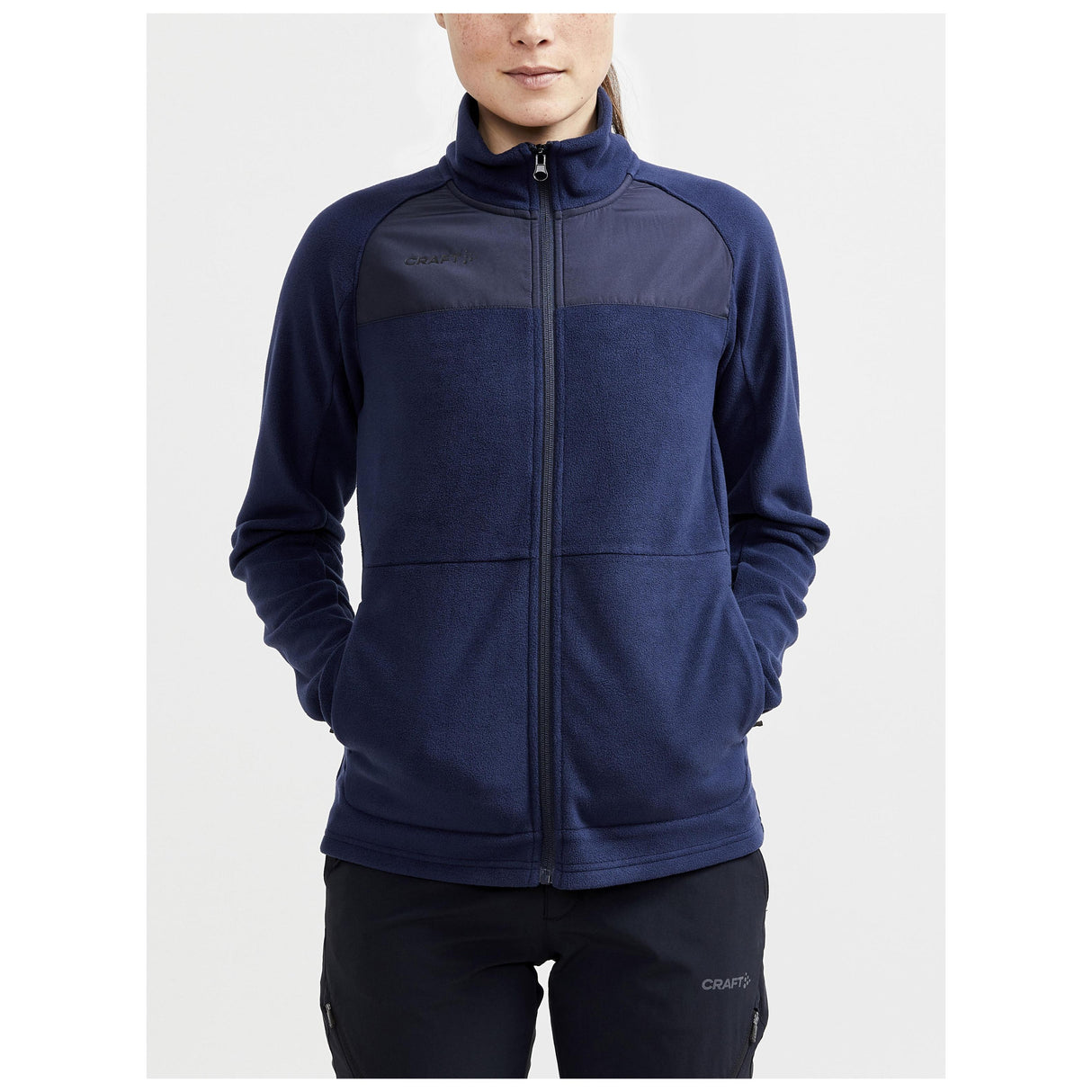 Adv Explore Fleece Midlayer W - Dark Blue - Closeup 1