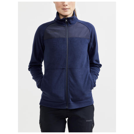 Adv Explore Fleece Midlayer W - Dark Blue - Closeup 1