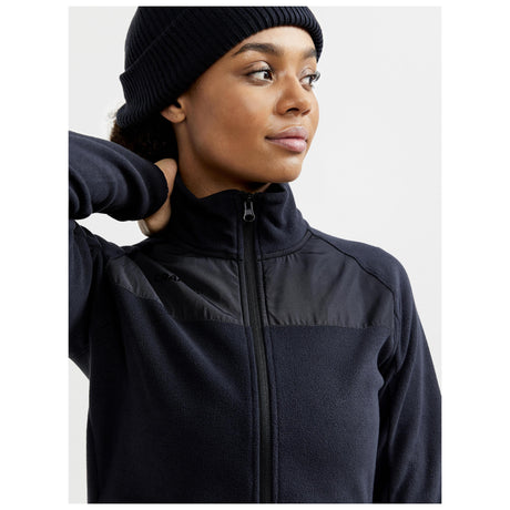 Adv Explore Fleece Midlayer W - Black - Closeup 3