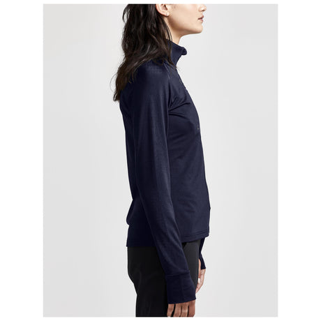 Adv Explore Light Midlayer W - Navy - Closeup 2