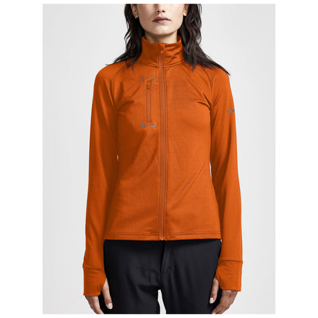 Adv Explore Light Midlayer W - Orange - Closeup 1