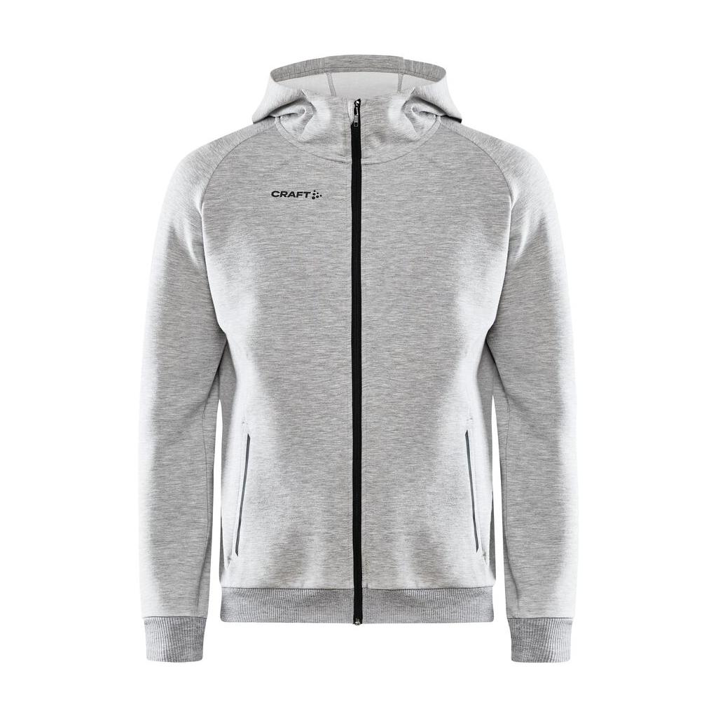 Core Soul Full Zip Hood M - Grey Melange - Front