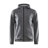 Core Soul Full Zip Hood M - Dark Grey Melange - Front