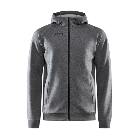 Core Soul Full Zip Hood M - Dark Grey Melange - Front