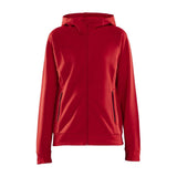 Core Soul Full Zip Hood W - Red - Front