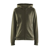 Core Soul Full Zip Hood W - Dark Green - Front