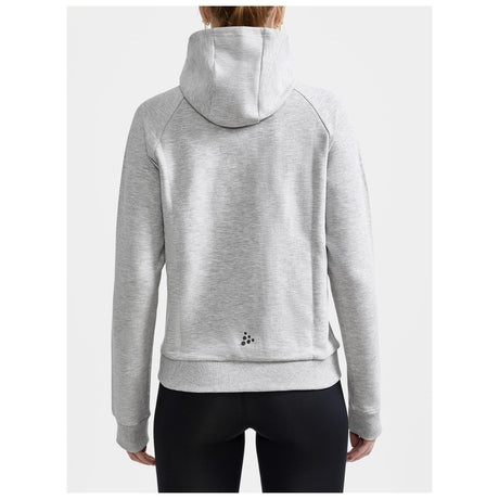 Core Soul Full Zip Hood W - Grey Melange - Closeup 3