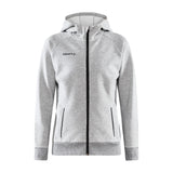 Core Soul Full Zip Hood W - Grey Melange - Front