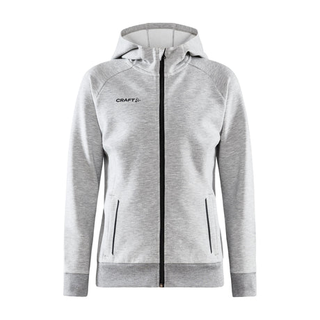 Core Soul Full Zip Hood W - Grey Melange - Front