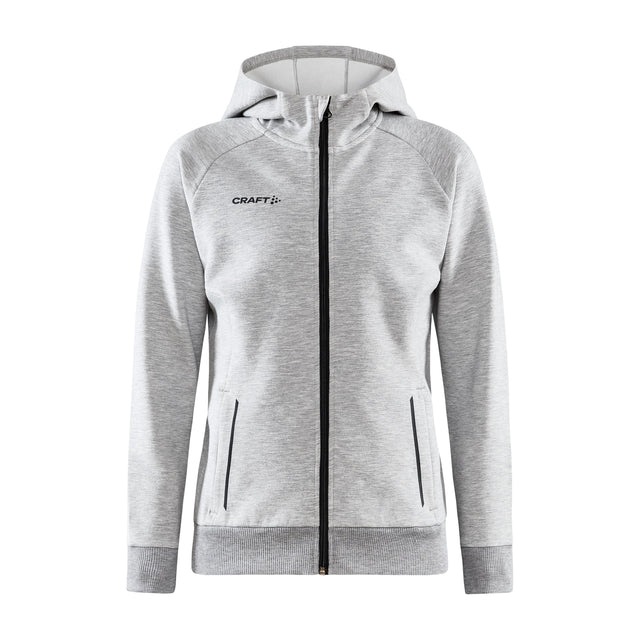 Core Soul Full Zip Hood W - Grey Melange - Front