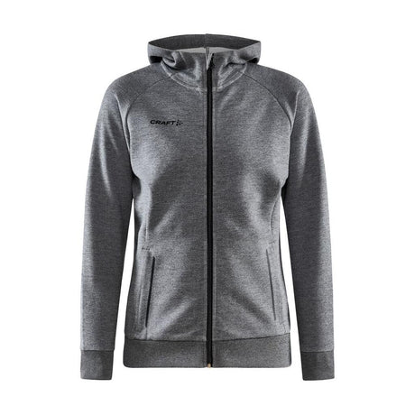 Core Soul Full Zip Hood W - Dark Grey Melange - Front
