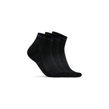 Active Mid Sock 3-Pack - Black - Front