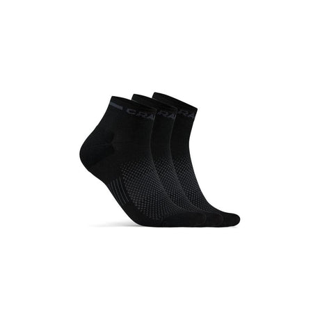 Active Mid Sock 3-Pack - Black - Front