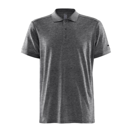 Core Blend Polo Shirt M - Dark Grey Melange - Front