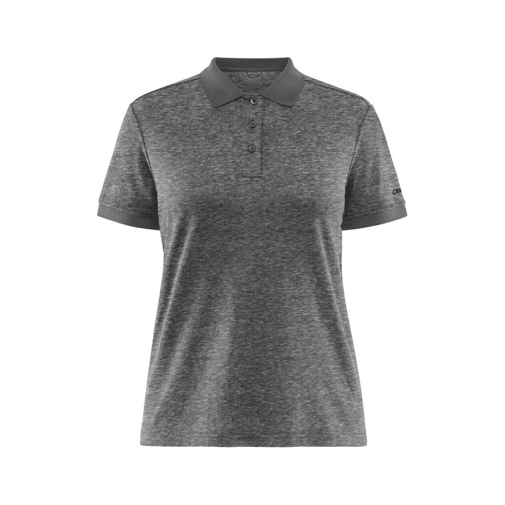 Core Blend Polo Shirt W - Dark Grey Melange - Front