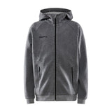Core Soul Full Zip Hood Jr - Dark Grey Melange - Front